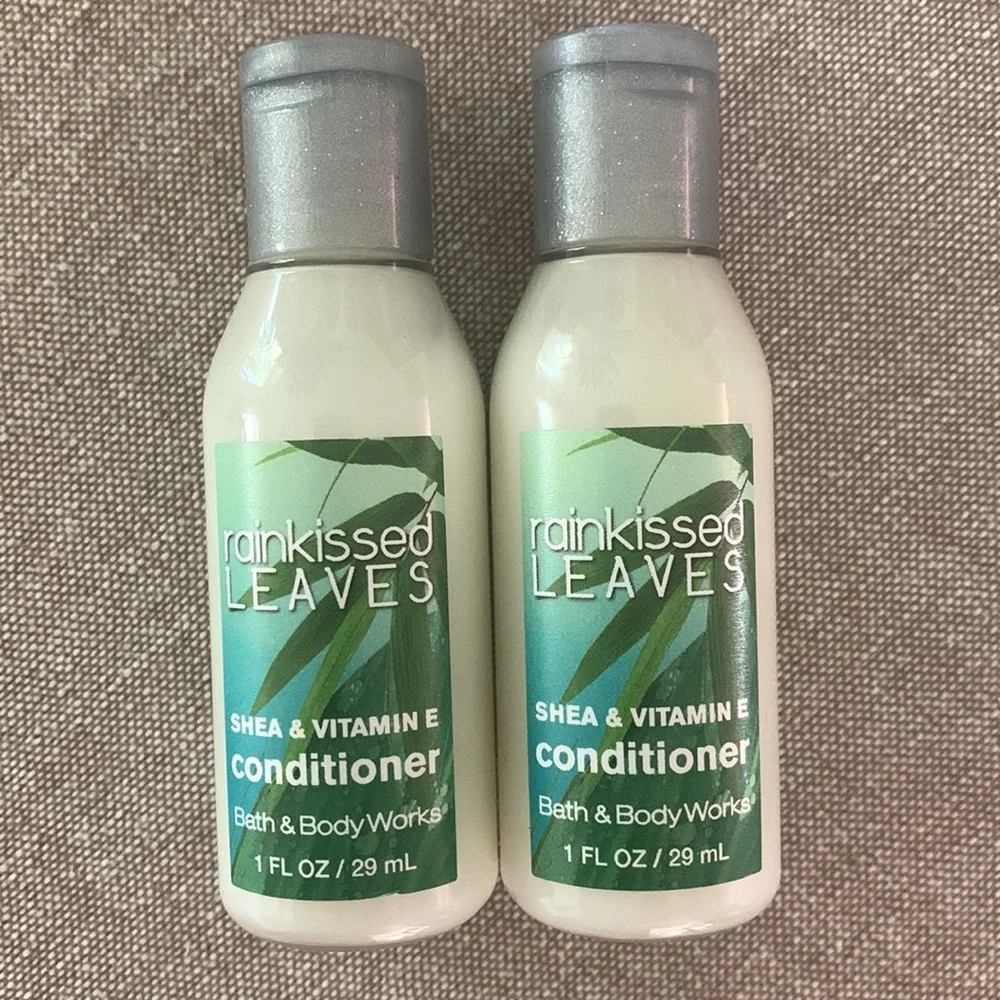 Bath & Body Rainkissed Leaves Lot of 8 New Shampoo Conditioner Lotion 1 oz each